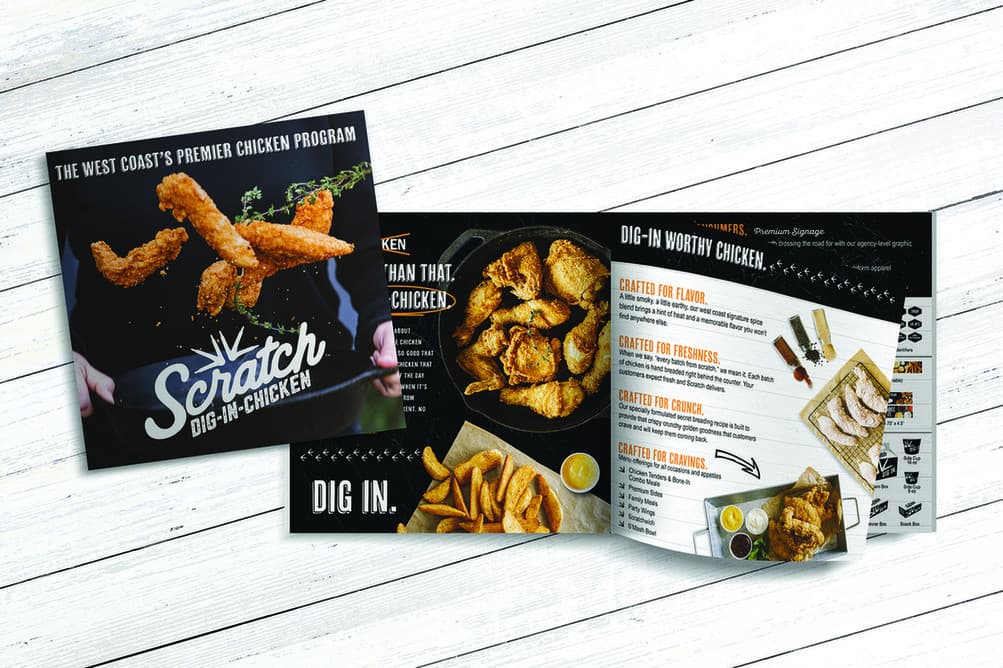 Scratch Dig-In-Chicken Signage and Sales Materials