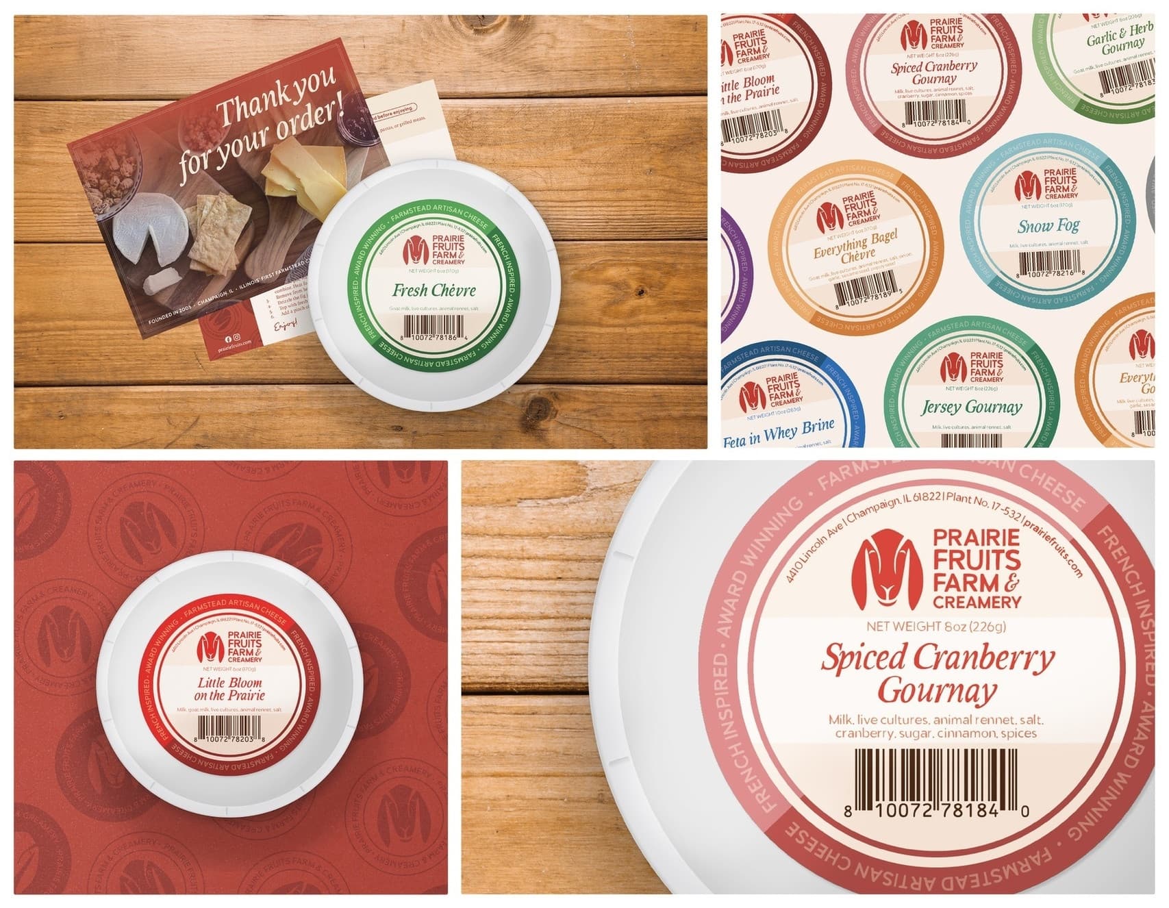 Prairie Fruits Farm & Creamery Cheese Labels