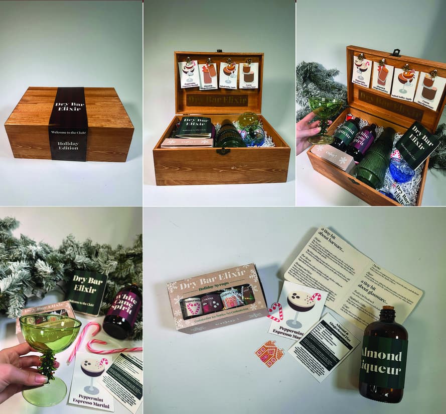 Dry Bar Elixir Christmas Subscription Box Student Work