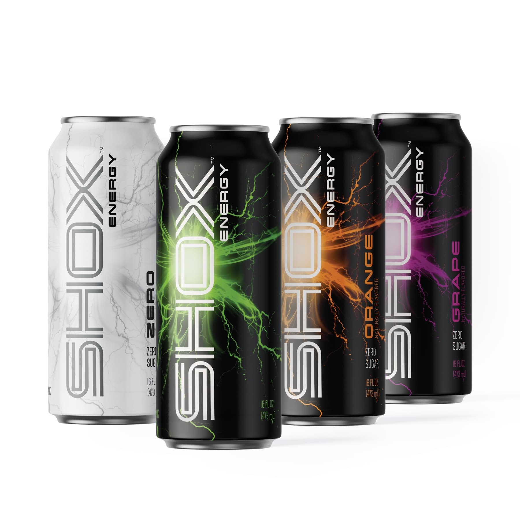 Shox Energy Drinks Packaging