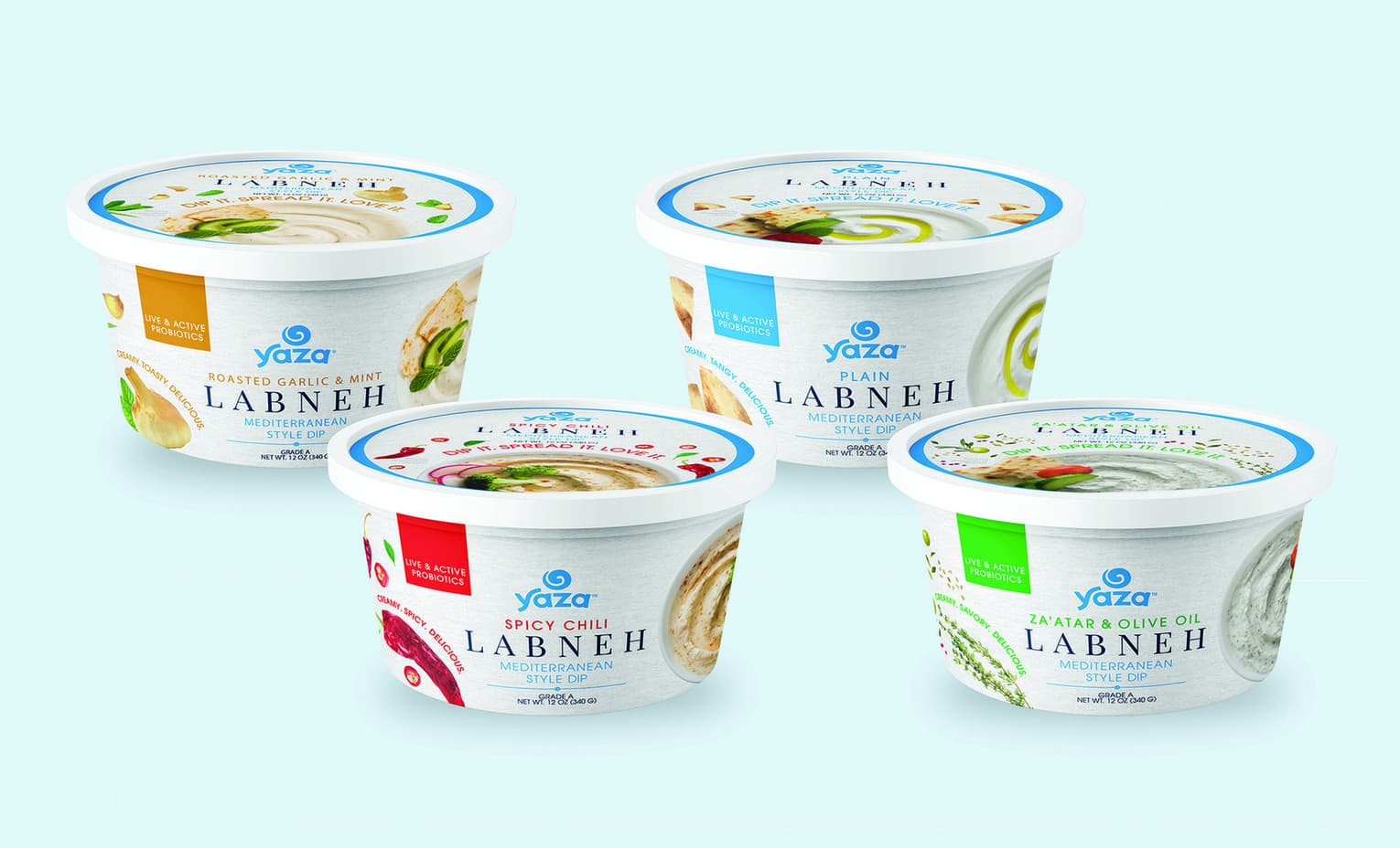 Yaza Labneh Mediterranean Style Dip Packaging