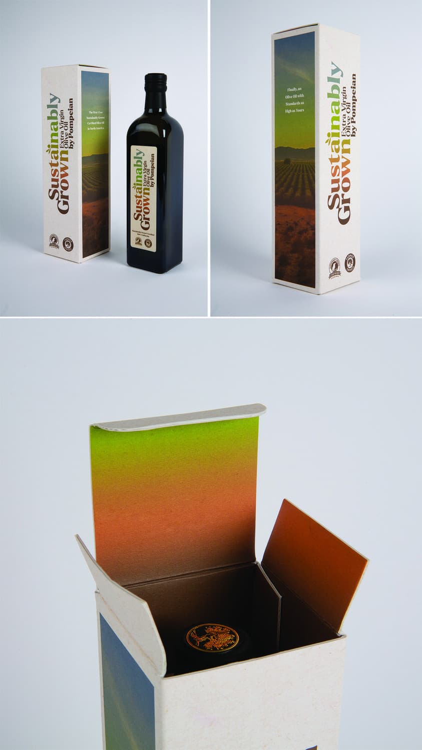 Pompeian Sustainably Grown Packaging