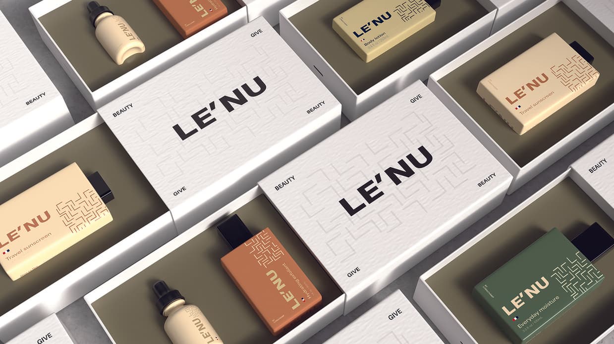 Le’Nu Skin Care Packaging