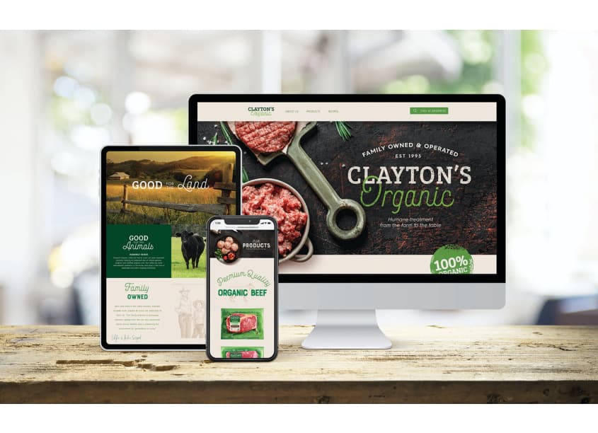 Clayton's Organic Website Redesign