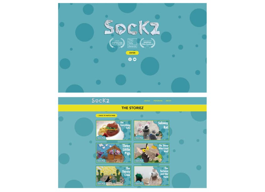 Sockz Theatre Website Design