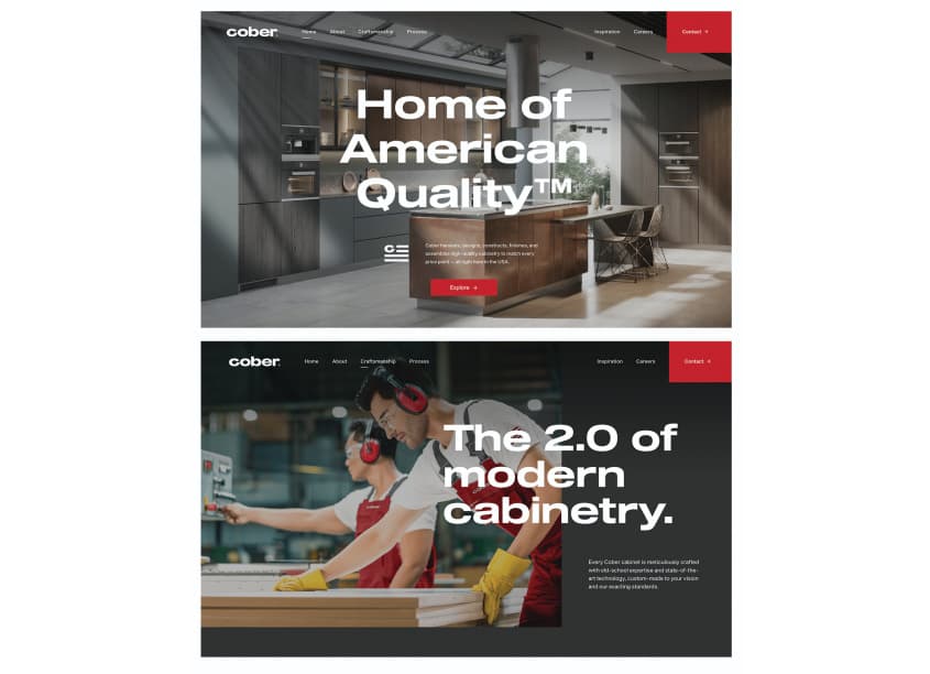 Cober Cabinets Website