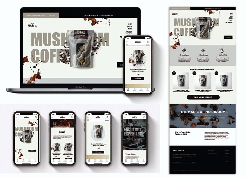 LA Republica Coffee Website Design Student Project