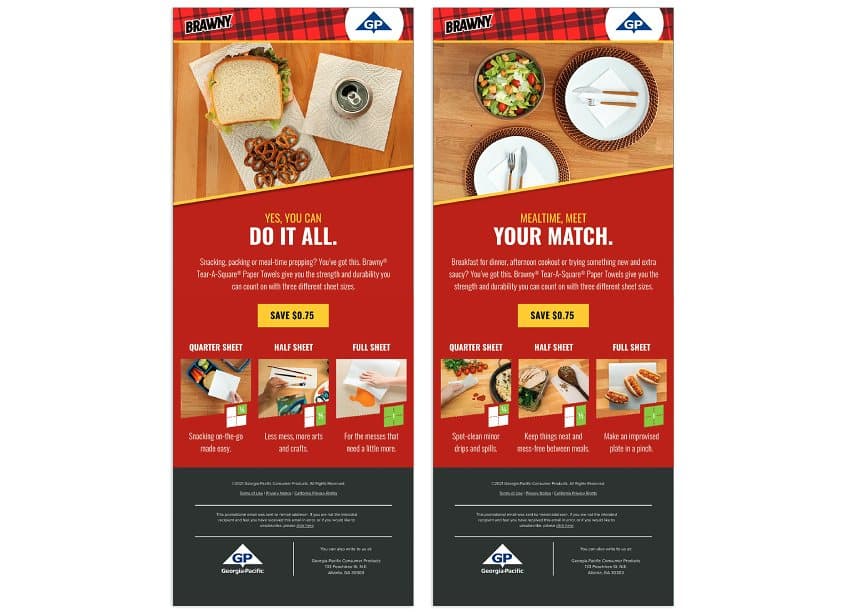 Tear-a-Square Email Campaign