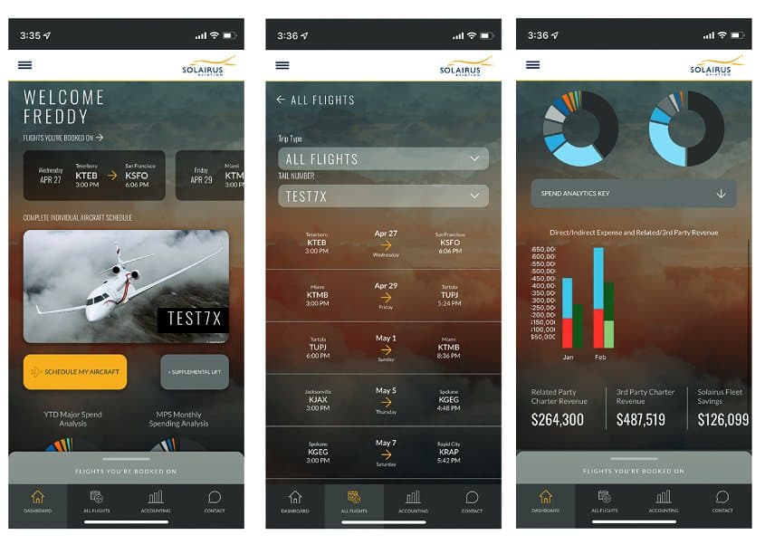 Solairus: Aircraft Management Mobile Application