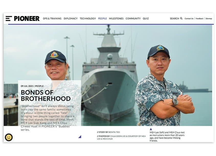 PIONEER: Singapore Armed Forces Buddies Series Website