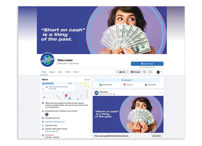 Tebo Loans Social Media Strategy