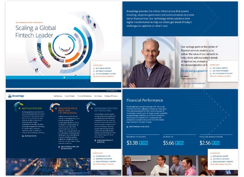 Broadridge 2021 Annual Report - Scaling A Global Fintech Leader