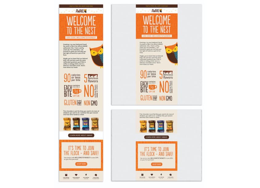 Awake Chocolate Email Welcome Series