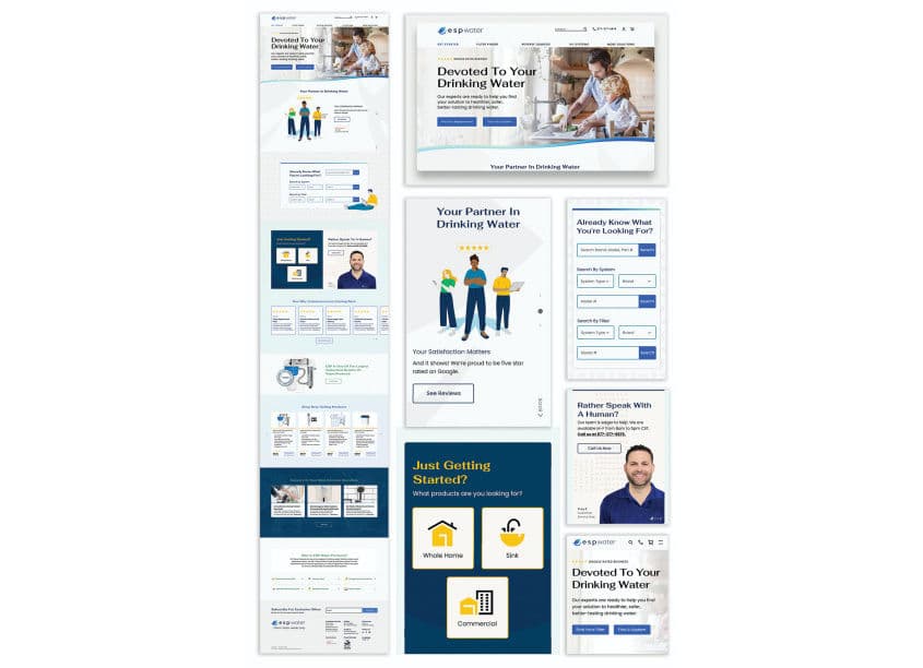 ESP Water Products Website Rebrand