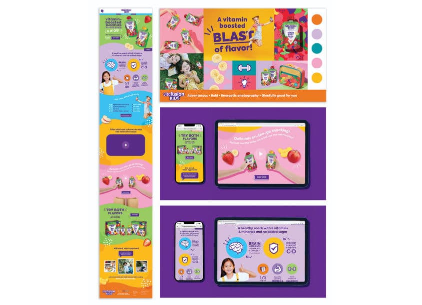 VitaFusion Kids Smoothies Webpage