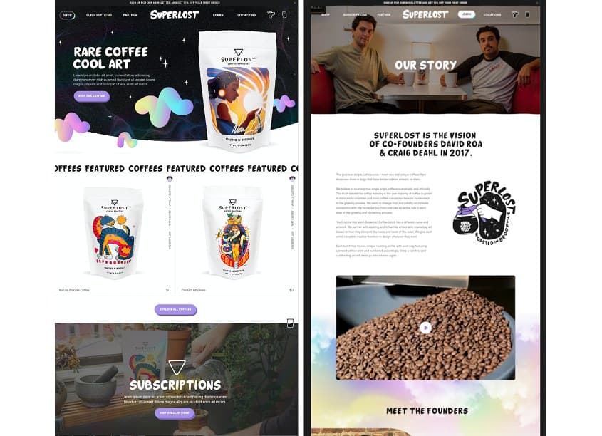 Superlost Website Design
