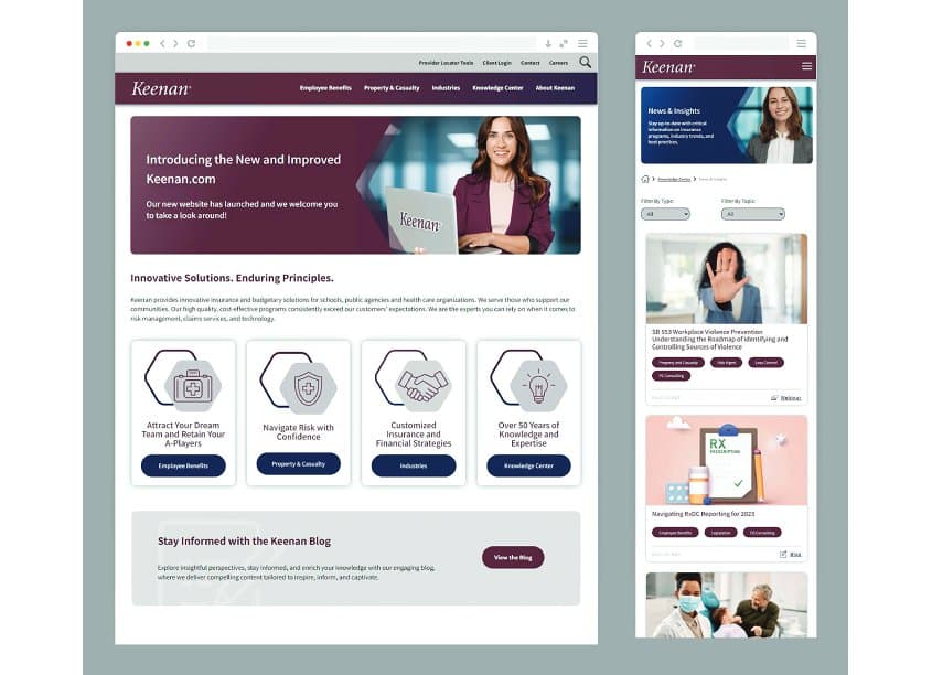 Keenan Website Redesign