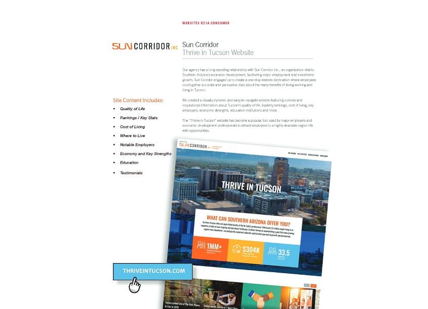 Thrive in Tucson Website
