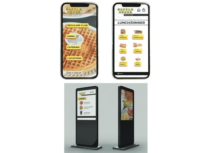 Waffle House Kiosk & Phone App Design