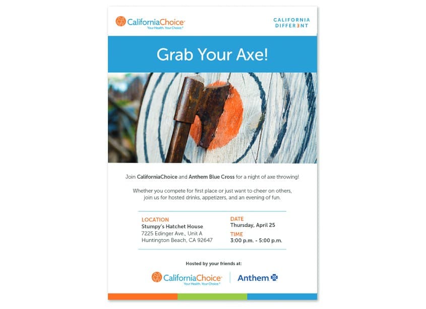‘Grab Your Axe’ Regional Event Promotion