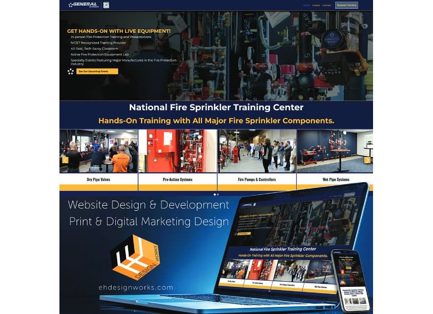 National Fire Sprinkler Training Center Website Creative Director: Eric Hayes