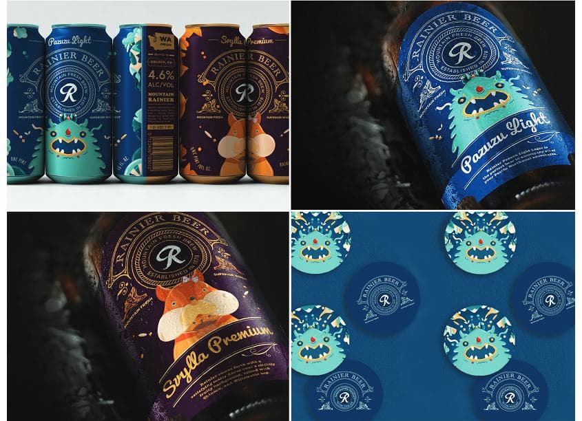 Rainier Beer Packaging