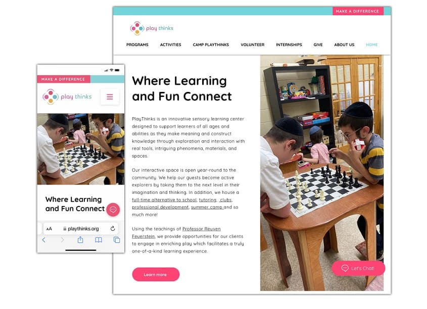 PlayThinks.org Website Redesigns