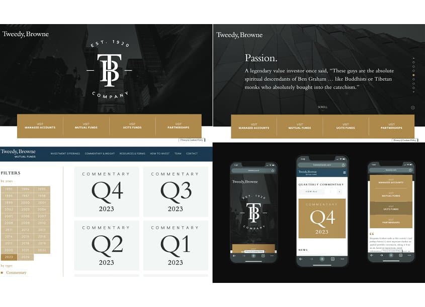 Tweedy, Brown Website Design
