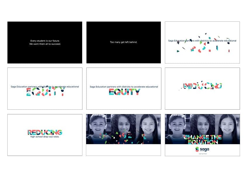 Saga Change the Equation Motion Graphic