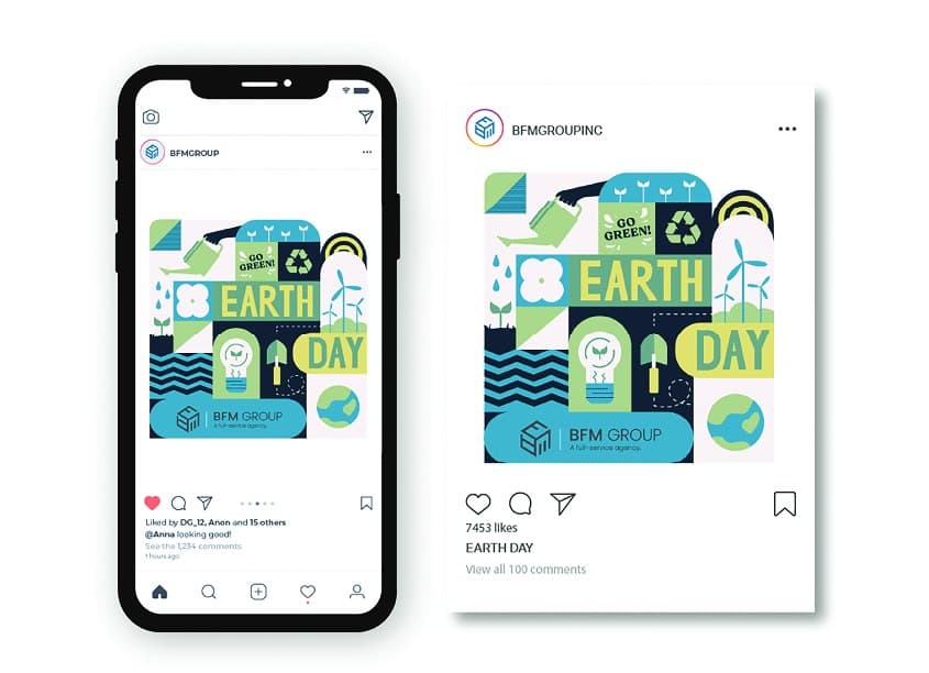 BFM Earth Day Social Media Art