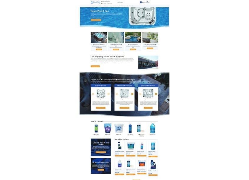 Baker Pool & Spa Website Design
