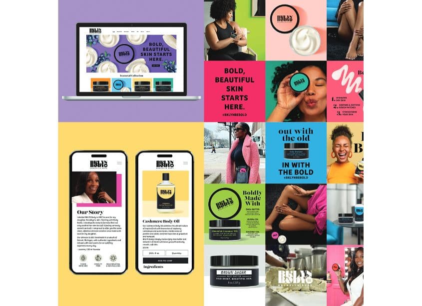 BKLYN Body Skincare Brand Website and Social Media