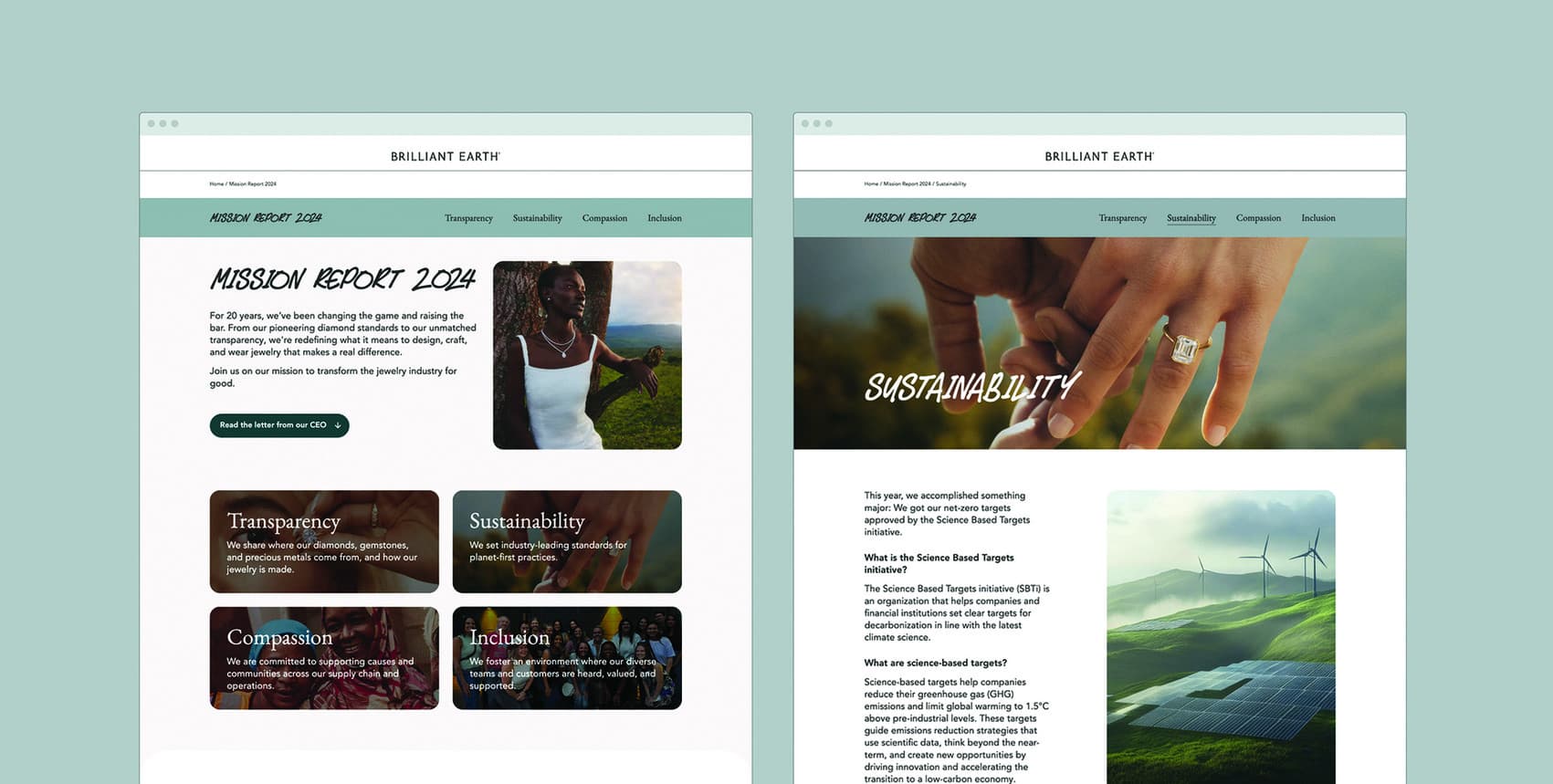 Brilliant Earth Impact Report Website 2024