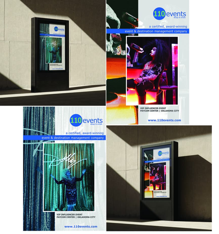 Digital Ads for 110 events design & rentals