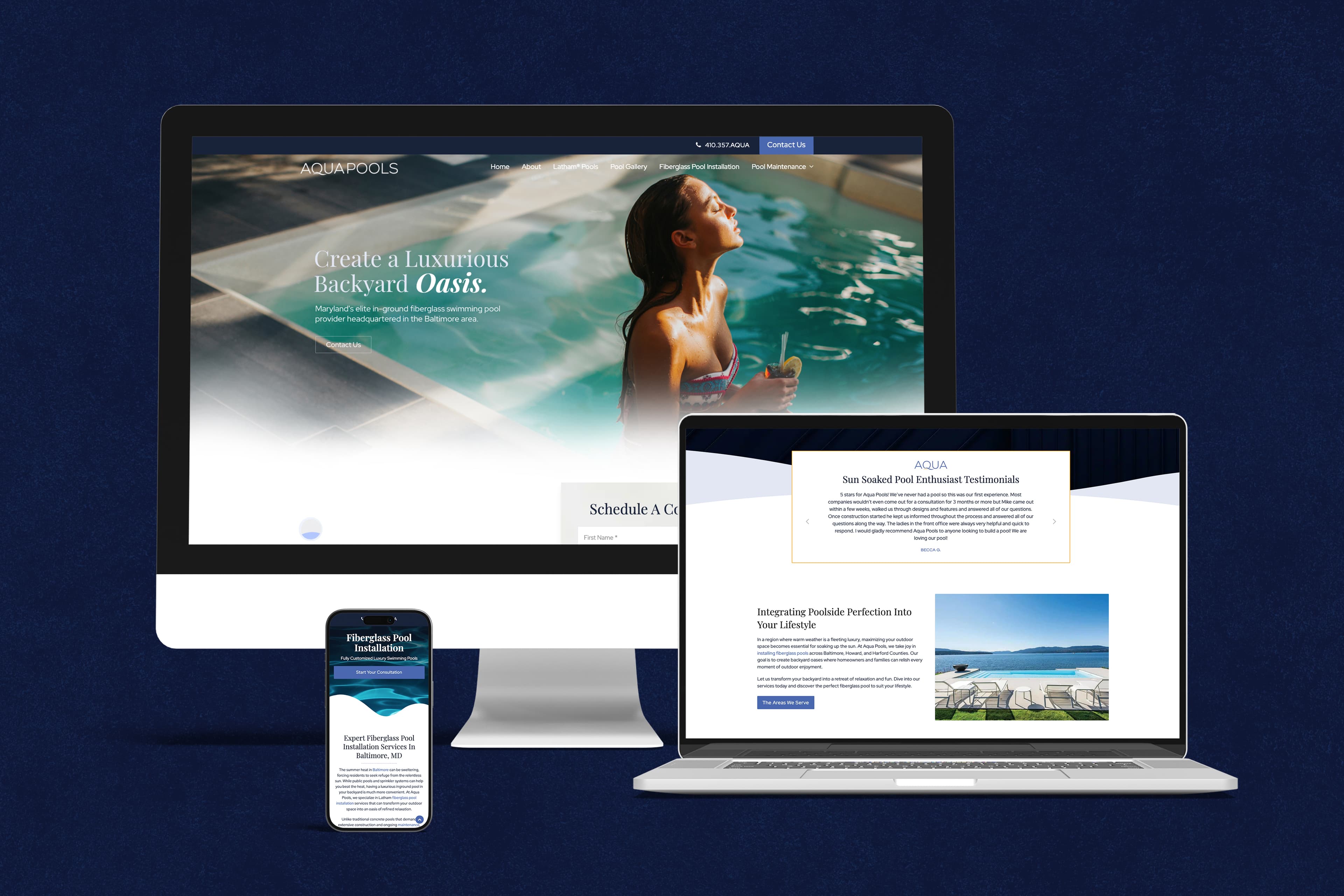 Aqua Pools Website