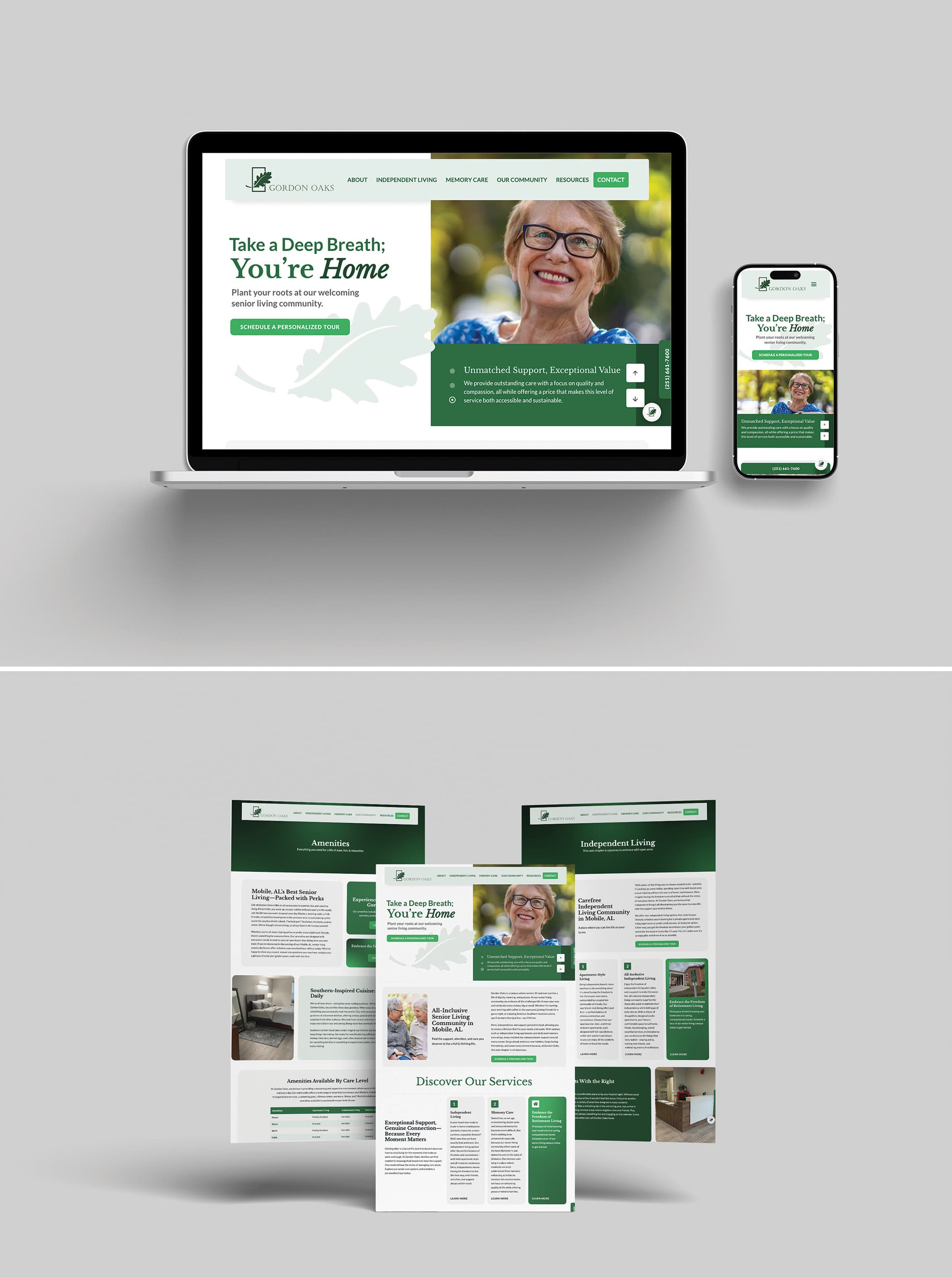 Gordon Oaks Senior Living Website