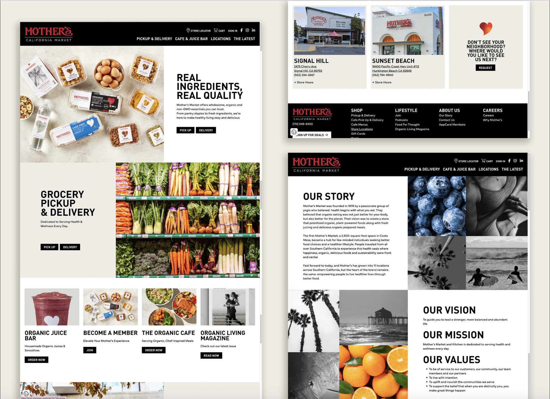 Mother\'s Market Website Redesign