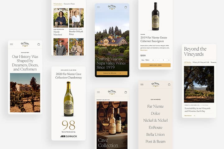 Far Niente Wine Estates Flagship E-Commerce Site