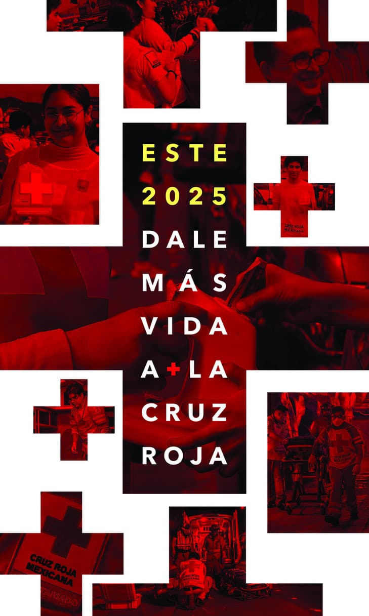 Red Cross Cruz Roja Tijuana Campaign Poster 2025 - Give More Life to the Red Cross