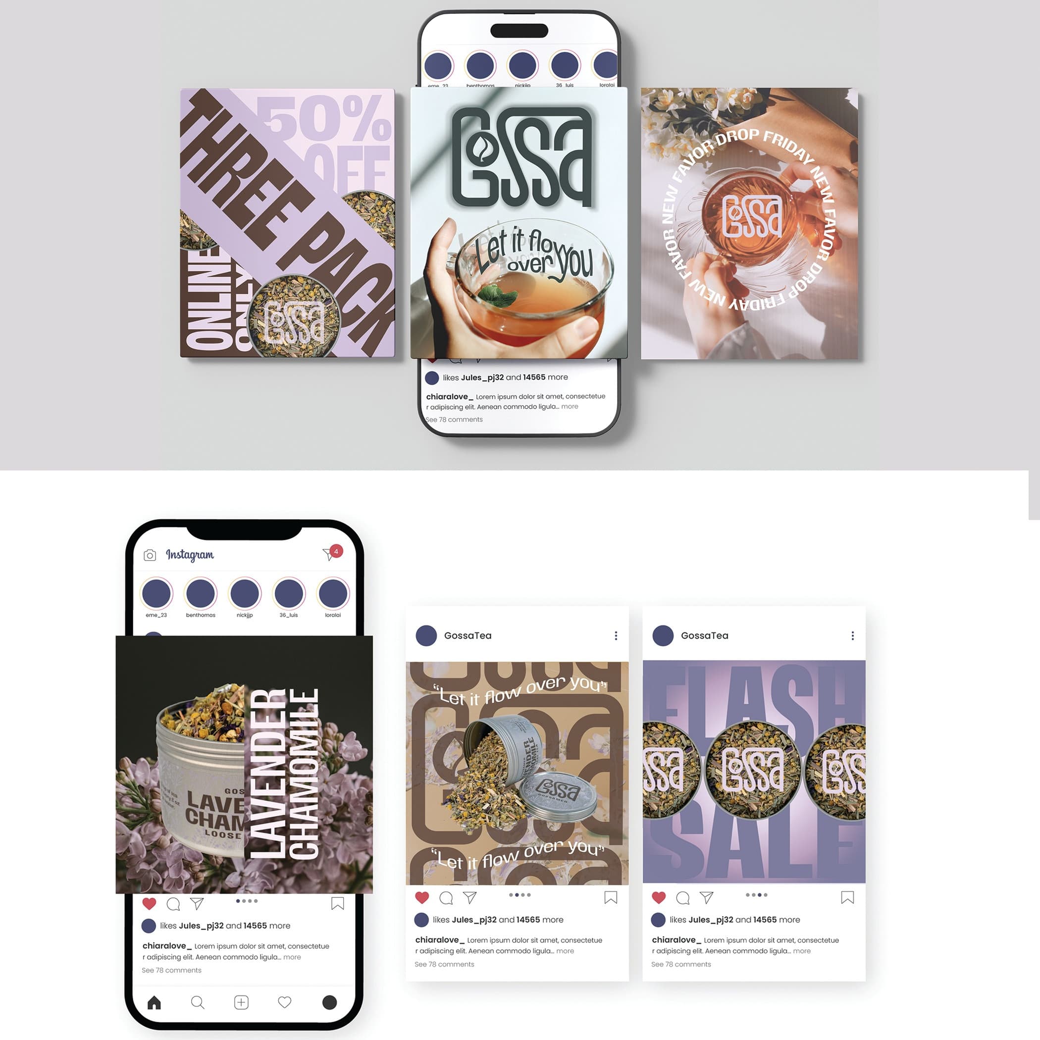 Gossa Loose Leaf Tea Social Media