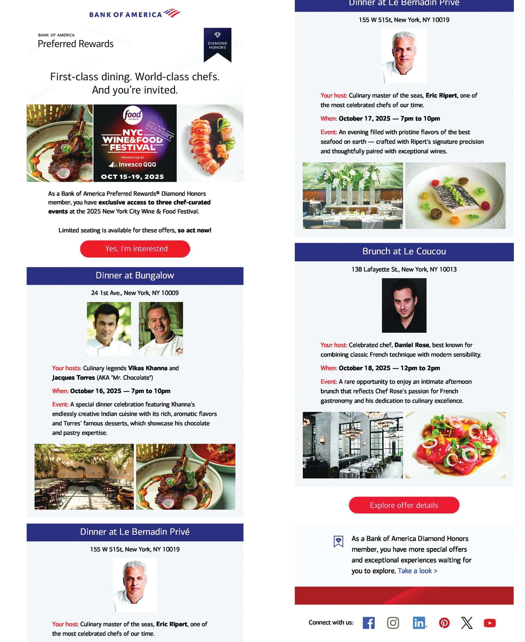 Preferred Rewards New York City Food Fest Email