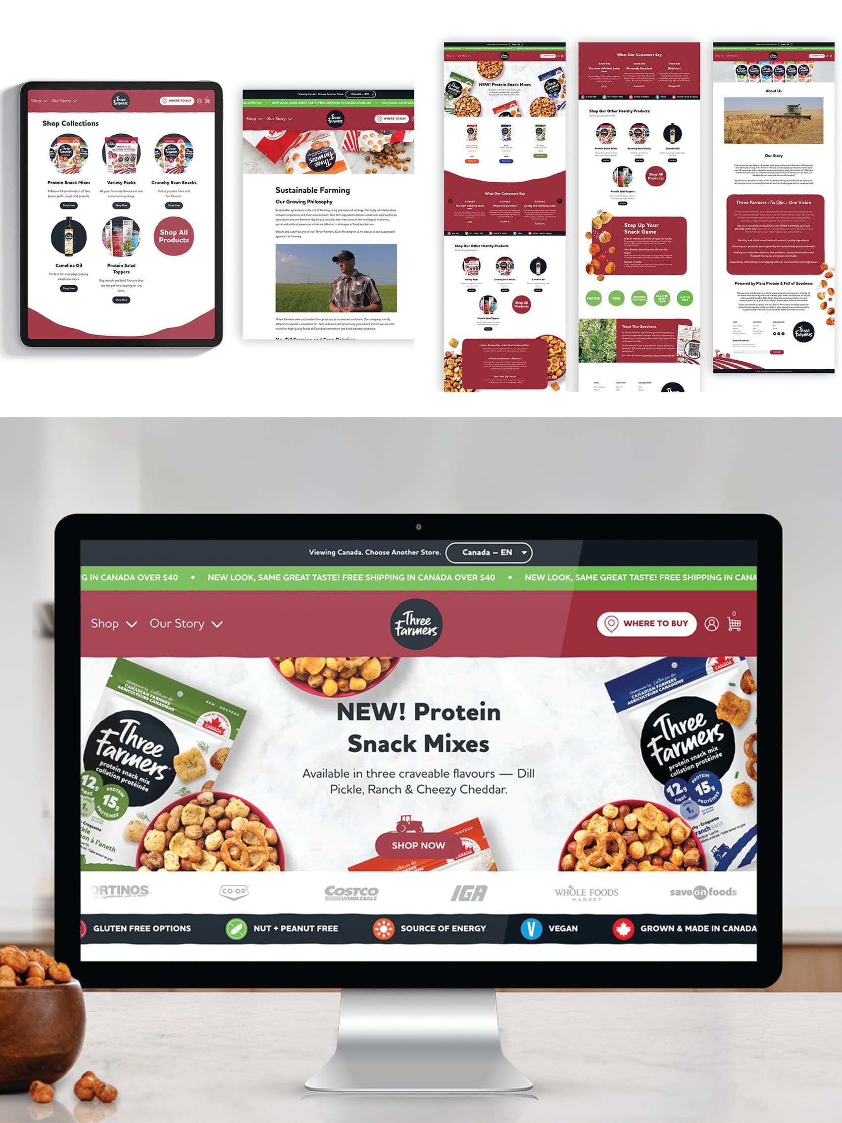 Three Farmers Foods Website