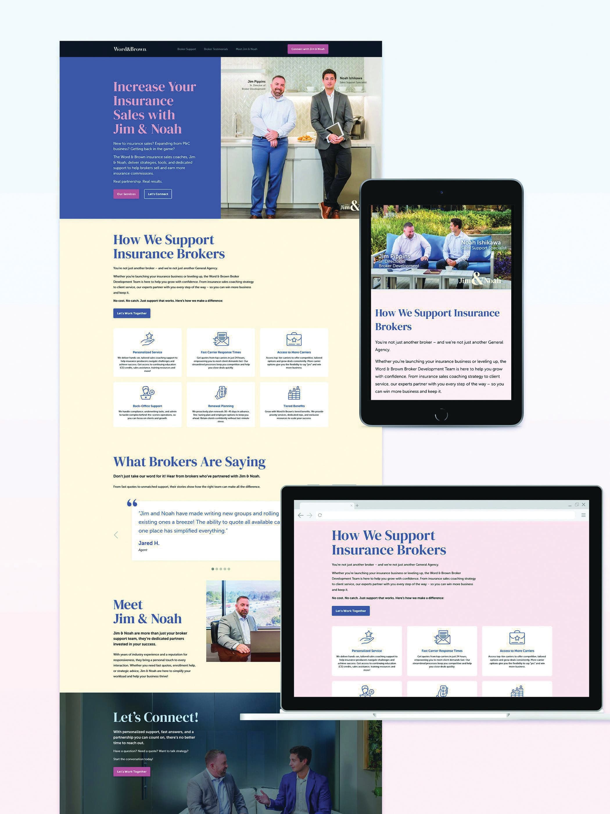 Word & Brown Broker Success Microsite