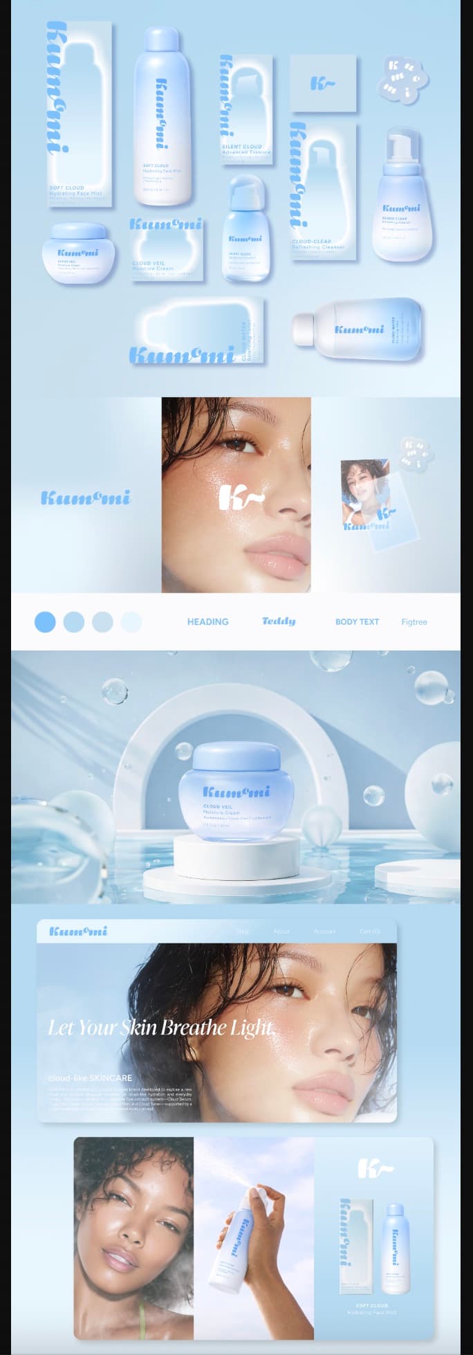 Kumomi Skincare Brand Identity Concept-Driven Project