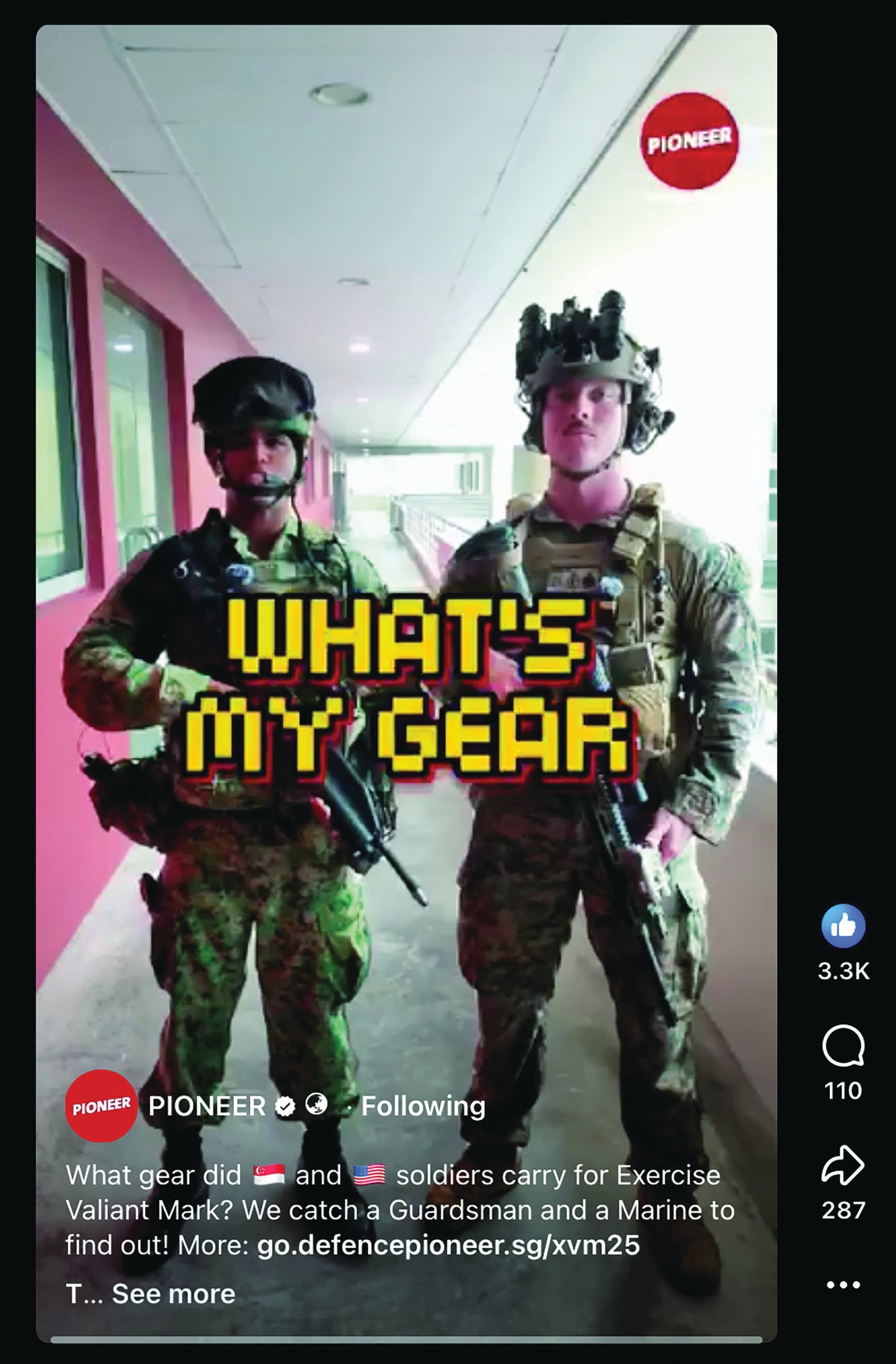 PIONEER: What’s My Gear? (SAF & USMC) Social Media