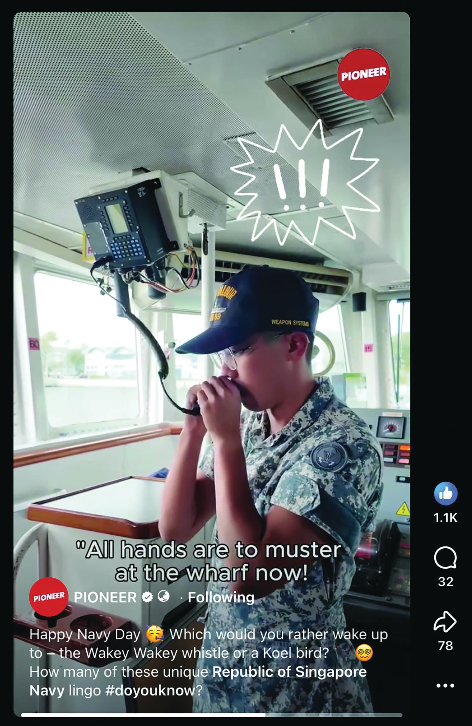 PIONEER: In the Navy, We Don’t Say … Video