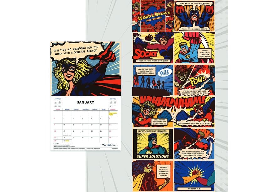 Superhero Calendar 2022