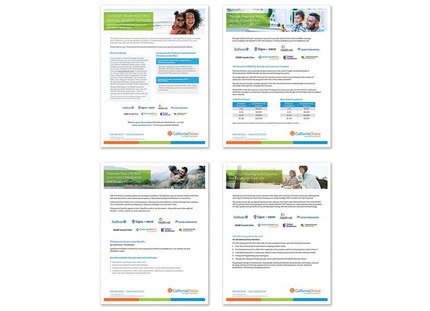 CaliforniaChoice Ancillary Benefits Flyers
