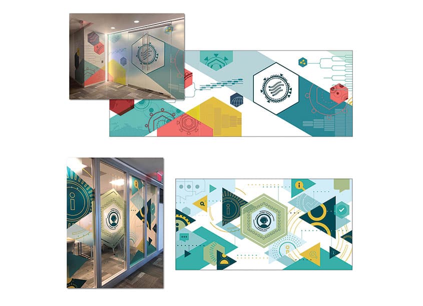 Biovisualization Lab and Customer Service Workplace Environmental Graphics