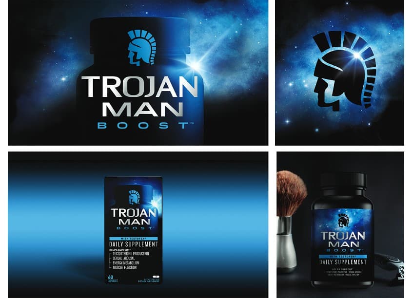 Trojan Man Boost Package Design
